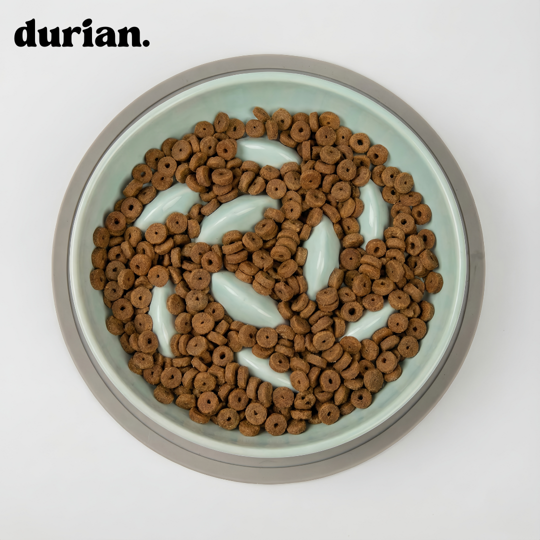 durian 食べるスピードをやさしく整えたい方に｜陶器製スローフィーダーボウル。