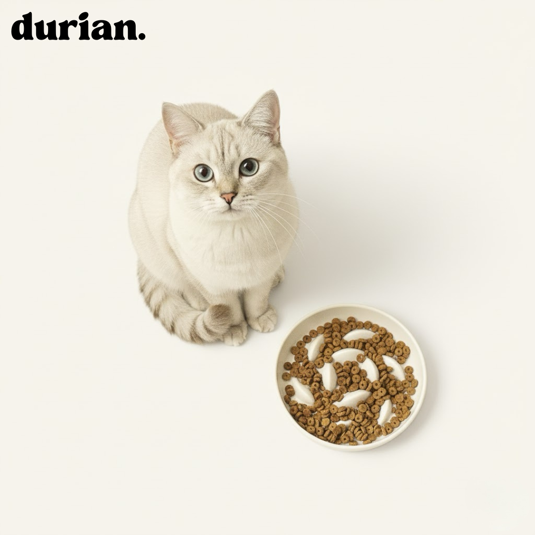 durian 食べるスピードをやさしく整えたい方に｜陶器製スローフィーダーボウル。