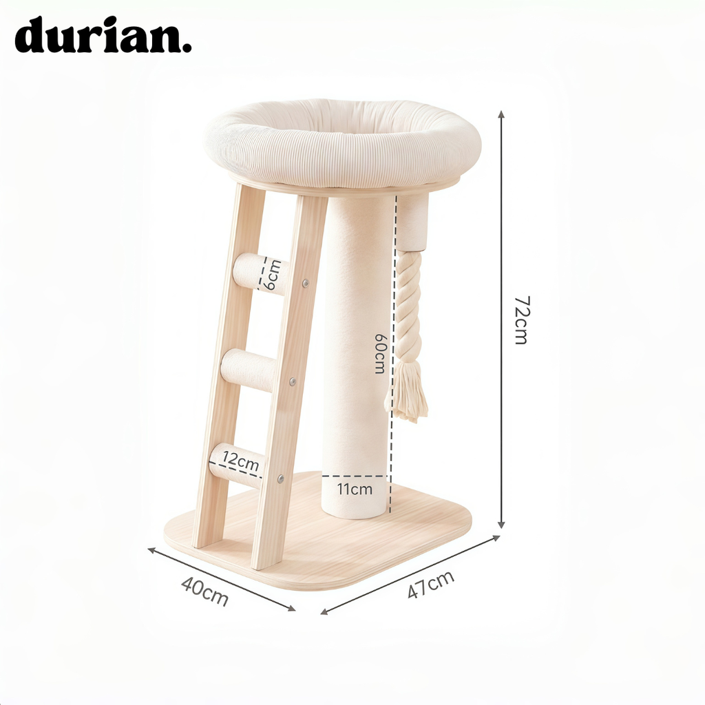 durian 省スペース キャットタワー（ダブル厚底）