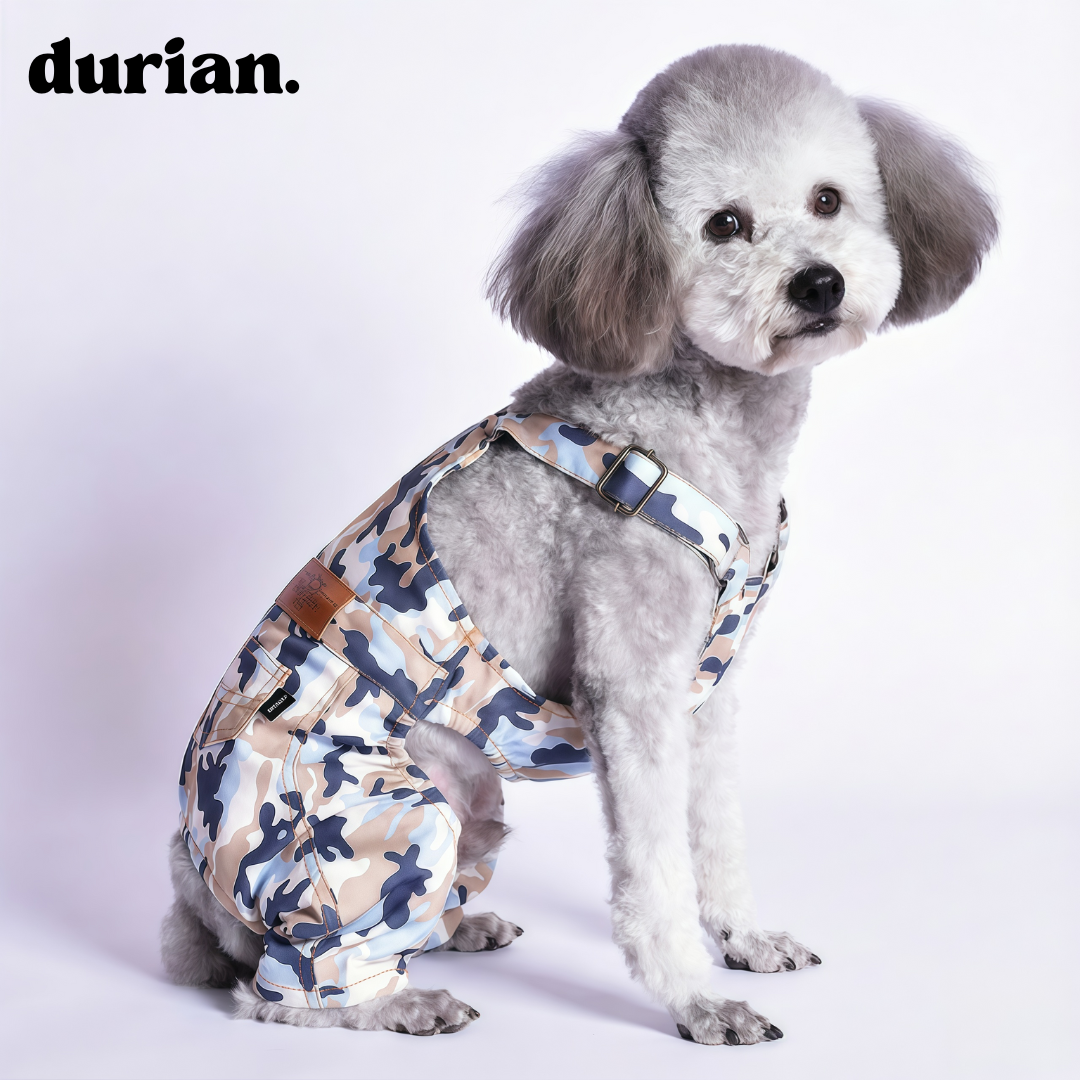 durian 犬用 迷彩サロペット