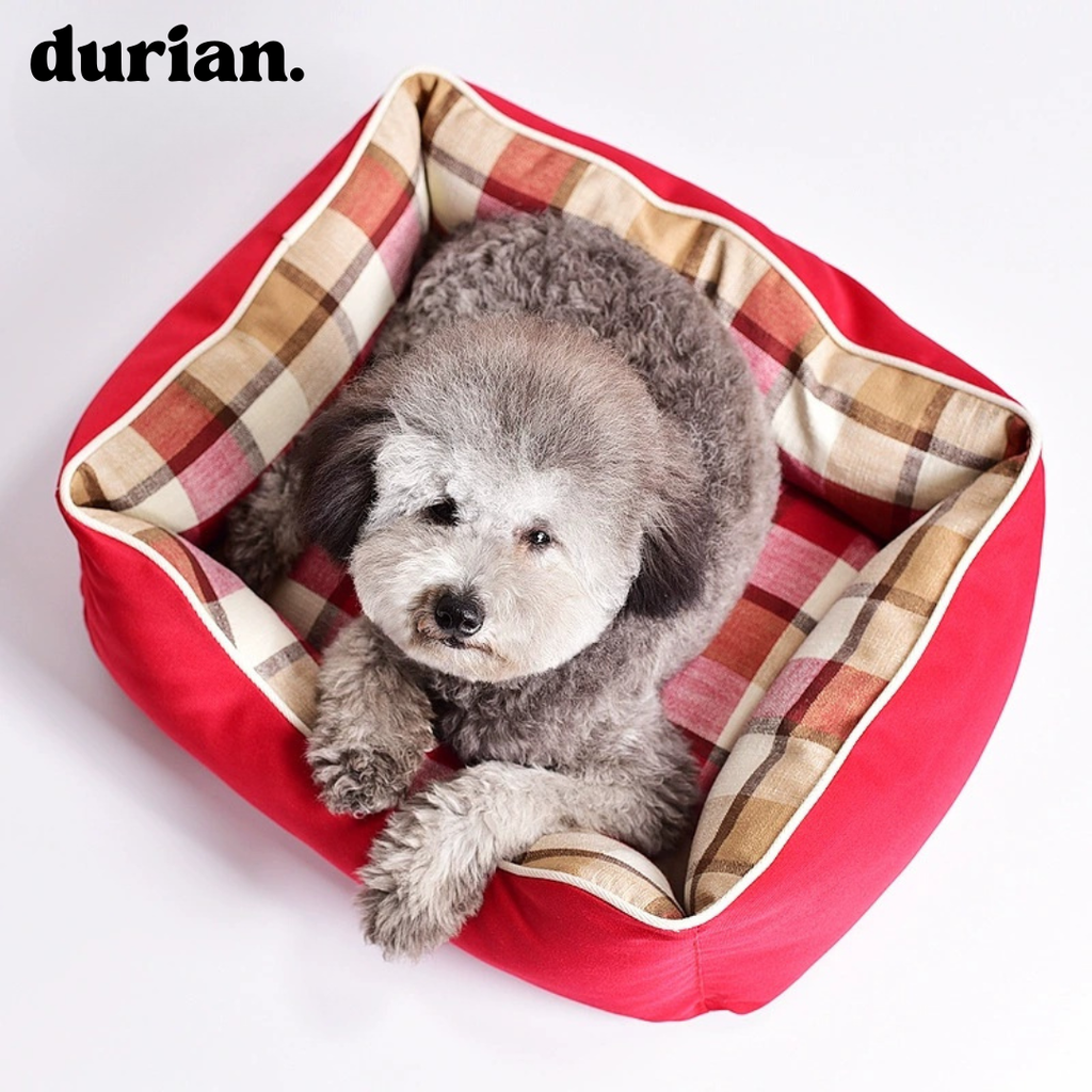 durian ペットベッド｜やさしい肌ざわりのオックスフォードベッド犬猫兼用