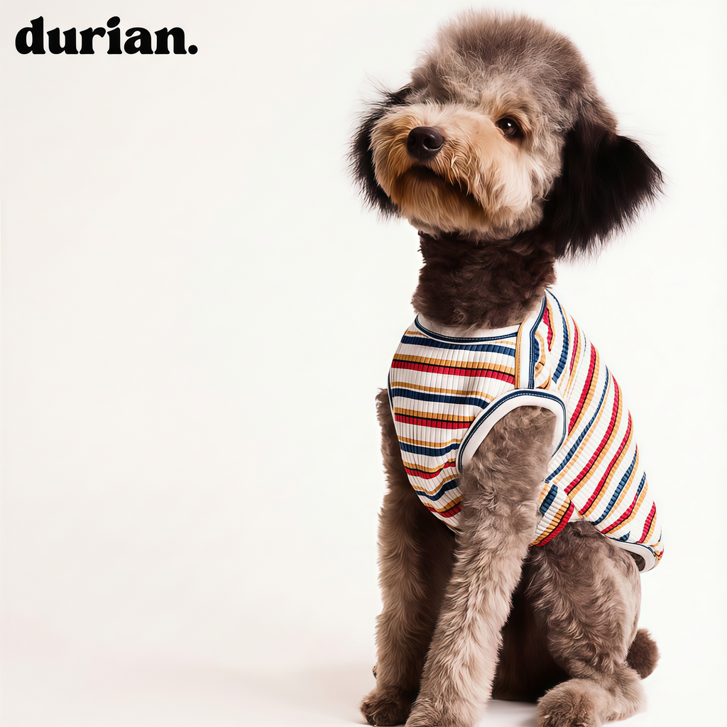 durian｜コットンリブ・ボーダータンク 高伸縮・ソフトフィット